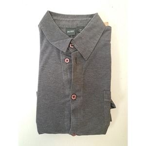 Hugo Boss Polo Men 100% Cotton Regular fit color Black Size 2XL XXL